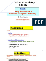 Medicinal Chemistry I 1435h: Drug Structure & Pharmacological Activity