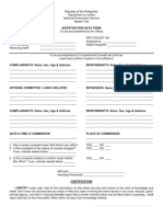 DOJ Investigation Data Form