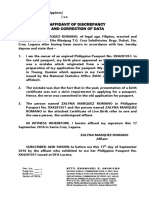 Affidavit of Discrepancy and Correction of Data Form-4