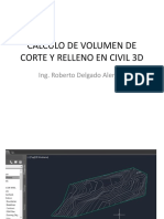 Calculo de Volumen de Corte y Relleno en