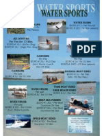 Water Sports Price List