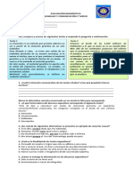 Evaluacion Diagnostica Tercero Medio