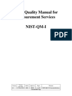 NIST Quality Manual For Measurement Services Nist-Qm-I