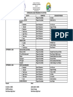 Program of Activities Matrix