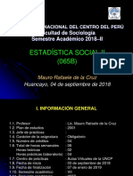 Exposicion Silabo Estadistica Social II 2018B