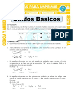 Ficha Oxidos Basicos para Sexto de Primaria