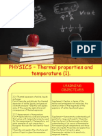 Physics 14 - Thermal Properties and Temperature - 1