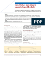 Critical Evaluation of Suture Materials and Suturing Techniques in Implant Dentistry PDF