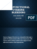 Dysfunctional Uterine Bleeding Lecture DR Gem Ashby