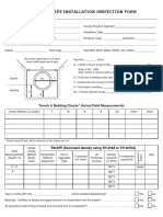 PiPe Installation InsPection Form