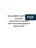 Qulliq Energy Corp., General Rate Application 2010