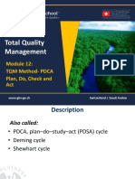 TQM - 601 Module 12 - Quality Method PDCA and PDSA