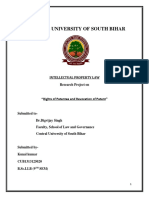 Central University of South Bihar: Intellectual Property Law Research Project On