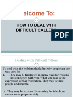 Dealing With Difficult Callers