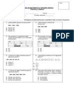 Prueba de Patrones y Algebra