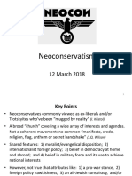 Neoconservatism: 12 March 2018