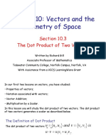 Chapter 10: Vectors and The Geometry of Space