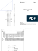 Chemistry Stage 2 and 3 Data Sheet 2010