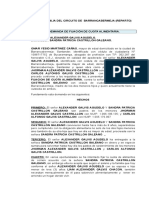 Modelo de Demanda de Fijacion de Cuota Alimentaria Suma de Dinero