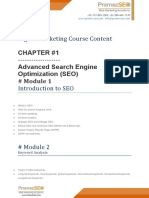 Digital Marketing Course Content: Chapter #1 Advanced Search Engine Optimization (SEO) # Module 1