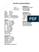 Valores Normales Laboratorio