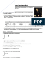 Leyes de Faraday de La Electrólisis