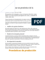 Cómo Realizar Un Pronóstico de La Demanda