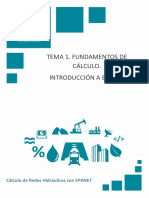 Tema 1. Fundamentos de Cálculo. Introducción A EPANET