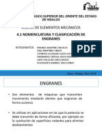 Diseño de Elementos Mecánicos: 4.1 Nomenclatura Y Clasificación de Engranes