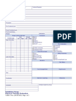 Physical Therapy Evaluation Form