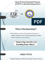 Benchmarking in B.Tech Mechanical Program of MNIT and NITT (As Benchmarking Partner)