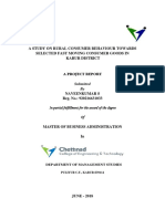 A Study On Rural Consumer Behaviour Towards Selected Fast Moving Consumer Goods in Karur District