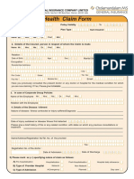 Chola Health Claim Form