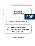 Mantenimiento de Sistema de Encendido Del Motor