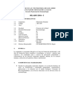 Estomatología Sílabo - Materiales Dentales 2016-I