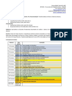 Cronograma Processamento Digital de Sinais UFABC 2018.2