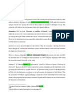 Literature Review: Loose Ends" Discusses About The Various Land Tenure Systems in Uganda and The Legal Frame Works