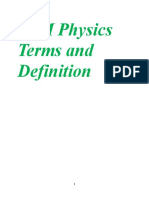 SPM Physics Terms and Definition