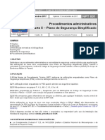 NPT 001 - Procedimentos Administrativos - Parte 5 - Plano de Segurança Simplificado - 2017