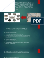 Uso de Productos Sandios en Minerales para Recuperación