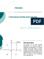 Plano Cartesiano y Distancia Entre Dos Puntos