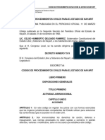 Codigo Procedimientos Civiles Estado Nayarit