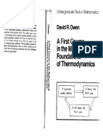 A First Course in The Mathematical Foundations of Thermodynamics