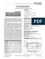 APD-128G032 Plasma Display Modules: 128 X 32 Graphics Display With Drive Electronics and TTL Level Data Interface