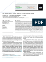 The Identification of Organic Additives in Traditional Lime Mortar