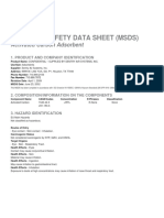 Material Safety Data Sheet (MSDS) : Activated Carbon Adsorbent