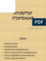 Descriptive Epidemiology: Submitted by Nirmal Varghese K