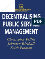 (Government Beyond The Centre) Christopher Pollitt, Johnston Birchall, Keith Putman (Auth.) - Decentralising Public Service Management-Macmillan Education UK (1998)