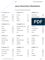 Performance Directions Answers