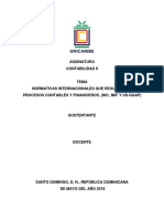 Normativas Internacionales Que Regulan Los Procesos Contables y Financieros, (Nic, Niif y Us-Gaap)